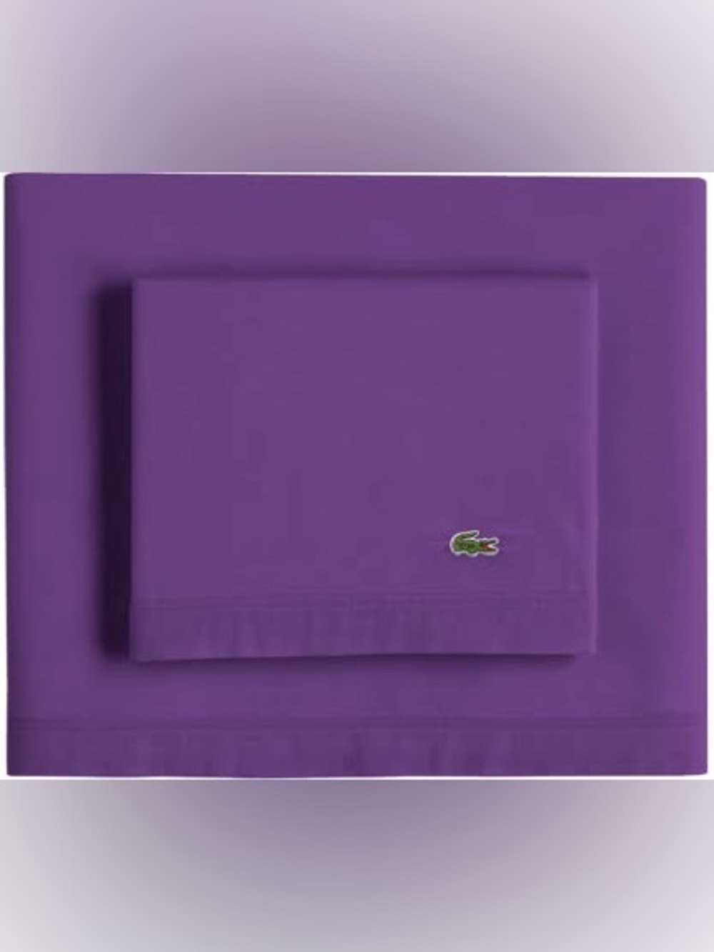 Lacoste 100% Cotton Percale Solid Sheet Set - Deep Pockets